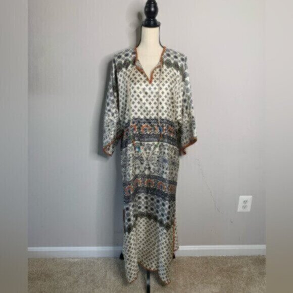 NWT Johnny Was Corey Twill Silk Dress - Picture 2 of 12